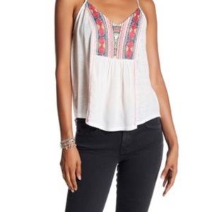 Lucky Brand embroidered tank
